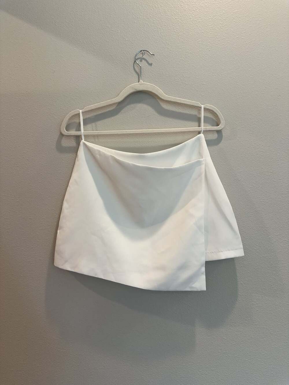SHEIN White Asymmetric Wrap Skort Size S